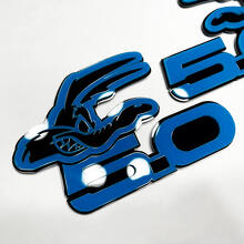 COYOTE 5.0 Fender Badges Emblem 3D Badge Black vs Blue
 8