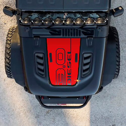 Hood 3.0 Diesel Jeep Graphic Vinyl Decal Sticker
 1