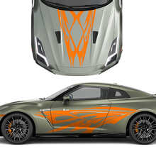 Tribal Graphics Hood and Side Vinyl Decal Kit for Nissan GT-R_3