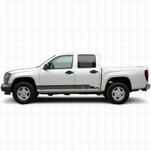 Layered Lightning Door & Rocker Panel Vinyl Stripes for Chevrolet Colorado 1st Gen 2004-2012_2
