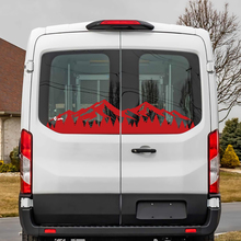 Ford Transit Rear Window Mountains Forest Vinyl Decal Sticker
 3