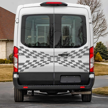 Ford Transit Rear Checkered Graphics Vinyl Decal Sticker
 2