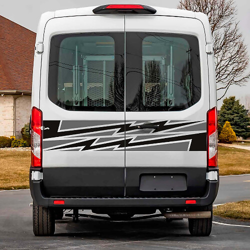 Rear Doors Graphics Vinyl Decal Sticker 2 for Ford Transit 1