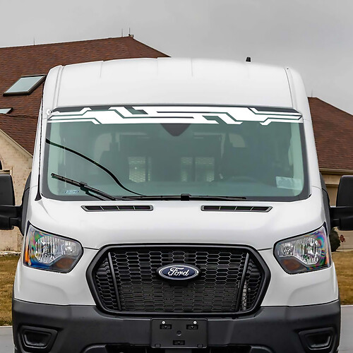 Ford Transit Stripes Windshield Vinyl Decal Sticker 2
