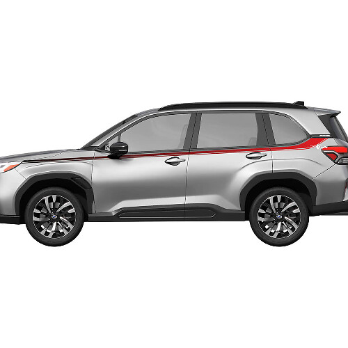 Side Doors Rocker Panel Racing Stripes Vinyl Decal - Graphic Sticker universal fit Suba Forester
