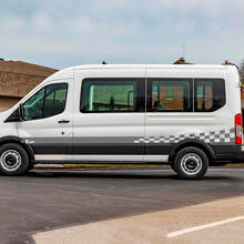 Musclecar Transit Checkered Flag Stripes Side Doors Graphics Vinyl Decal Sticker
 2