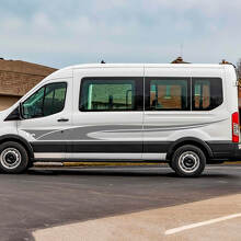 Ford Transit Checkered Flag Stripes Side Doors Graphics Vinyl Decal Sticker
 2