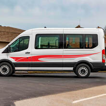 Ford Transit Checkered Flag Stripes Side Doors Graphics Vinyl Decal Sticker
 3