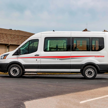 Custom Split Line Stripe Pair Side Door Vinyl Decal Sticker for Ford Transit_2