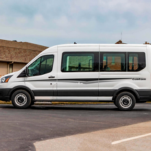 Custom Split Line Stripe Pair Side Door Vinyl Decal Sticker for Ford Transit_3