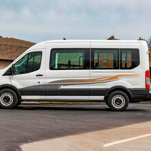 Flame Gradient Side Door Stripes Graphics Vinyl Decal Sticker for Ford Transit 2