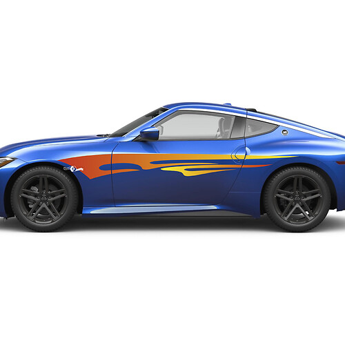 Side Stripe Checkered  Decal Kit for Nissan Z Sport
