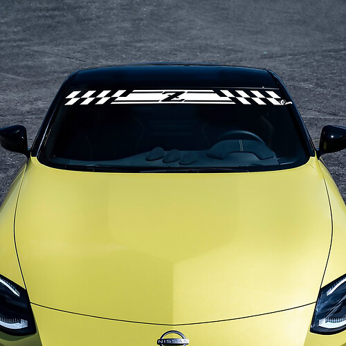Windshield Z Checkered Stripe Decal Sticker for Nissan Z Sport
