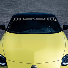 Windshield Z Checkered Stripe Decal Sticker for Nissan Z Sport
 2
