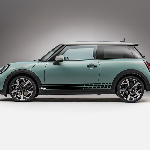 Side Racing stripes graphics decal for Mini Cooper S
