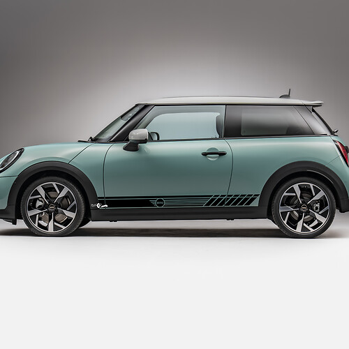 Side Racing stripes graphics decal for Mini Cooper S
