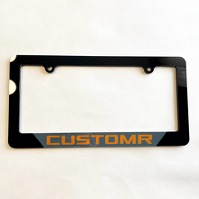 Tremor Style Orange CustomR Lettering US Format Universal License Plate Cover_3