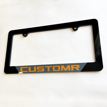 Tremor Style Orange CustomR Lettering US Format Universal License Plate Cover_5