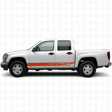 Diagonal Slot Door & Rocker Panel Vinyl Stripes for Chevrolet Colorado 1st Gen 2004-2012_4