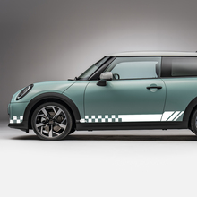 Side Racing Checkered stripes graphics decal for Mini Cooper S 5
 2