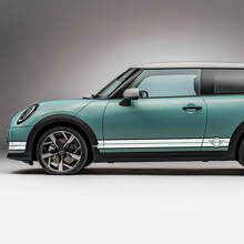 Side Racing 2 colors stripes graphics decal for Mini Cooper S
 2