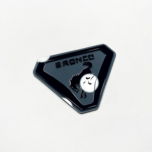 Bronco Fender Badges Tailgate Emblem 3D Badge
