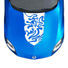Hood Tribal Flames Stripe Decal Kit for Nissan Z Sport
 2
