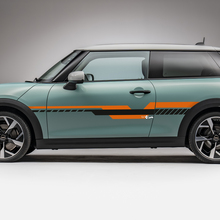 Side Racing 2 colors stripes graphics decal for Mini Cooper S 3
 2