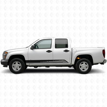 Parallel Contour Door & Rocker Panel Vinyl Stripes for Chevrolet Colorado 1st Gen 2004-2012_2