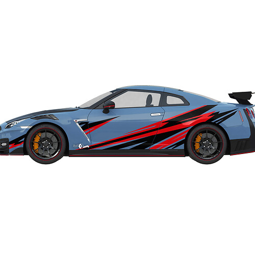 Side Graphics Nismo Stripe Line Decal Kit for Nissan GT-R
