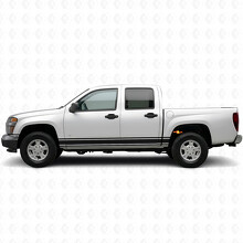 Slim Accent Door & Bedside Vinyl Stripes for Chevrolet Colorado 1st Gen 2004-2012_2