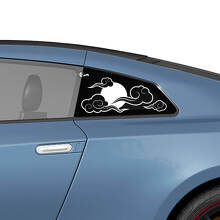 Japanese Rising Sun Side Rear Window Graphics Decals Stickers Kit for Nissan GT-R 3