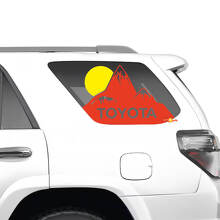 Side Quarter Window Mountains Sunset Vinyl Stickers Decal Kit for Toyota 4Runner
 2