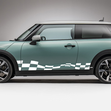 Side Racing Checkered stripes graphics decal for Mini Cooper S 2
 2
