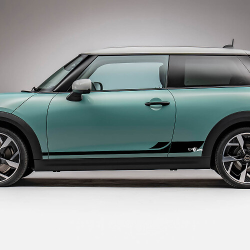 Side Racing L stripes graphics decal for Mini Cooper S
 1