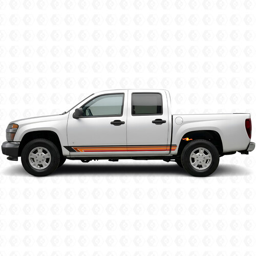 Vintage Band Door & Rocker Panel Vinyl Stripes for Chevrolet Colorado 1st Gen 2004-2012