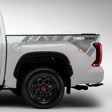 TRD Style Topographic Map Bedside Vinyl Decals for Toyota Tundra_2