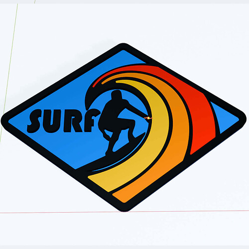 Surf Surfing Edition Fender Badges Tailgate Emblem 3D Badge

