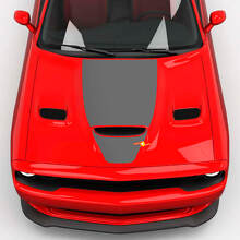 Hood Wrap Central Hemi Hood Blackout Vinyl Decal Sticker for Dodge Challenger
 3