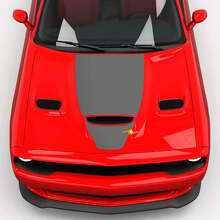 Hood Wrap Central Hemi Hood Blackout Vinyl Decal Sticker for Dodge Challenger
 3