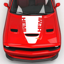 Hood Wrap Central Hemi Hood Blackout Vinyl Decal Sticker for Dodge Challenger 2
 2