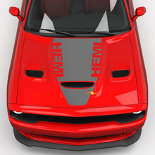 Hood Wrap Central Hemi Hood Blackout Vinyl Decal Sticker for Dodge Challenger 2
 3