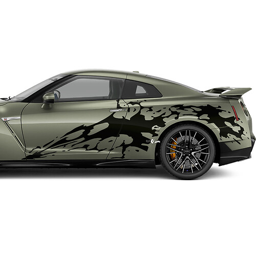 Sides Blood Graphics Stripes Decal Kit for Nissan GT-R
 1