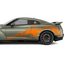 Sides Blood Graphics Stripes Decal Kit for Nissan GT-R
 3