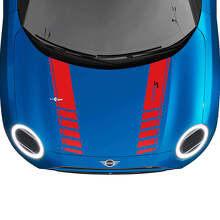 Dual Racing Hood Stripes Vinyl Decal Kit for MINI Cooper S_3