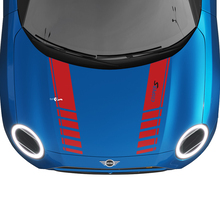 Hood Racing Stripes Rally Decal graphics sticker for MINI Cooper S
 3