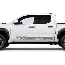 Autocraft TRD off Road Mountains Stripe Side Rocker Panel Decals Stickers for Toyota Tacoma 4th Gen 2