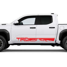 Autocraft TRD off Road Mountains Stripe Side Rocker Panel Decals Stickers for Toyota Tacoma 4th Gen 3