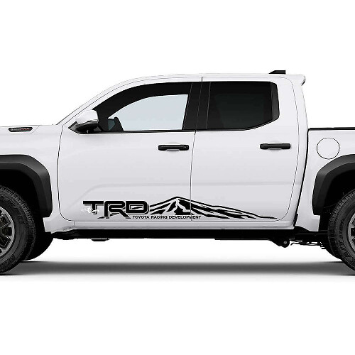 TRD Off Road Mountain Door Side Rocker Panel Decals Stickers for Toyota Tacoma 4th Gen