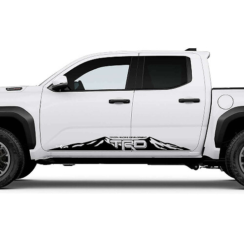 Autocollants décalcomanies TRD off Road Montagnes pour bas de porte latéral 2 pour Toyota Tacoma 4e génération